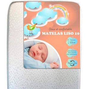 MATELAS BÉBÉ MICAMAMELLAMA Matelas bébé Doux et Confortable LISO 10 Plus (60x120)243