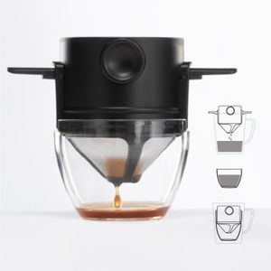 Je Cafilas Portable Presse Française double paroi en acier inoxydable Cafetière Mug