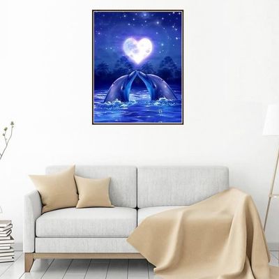 Amour Des Dauphins Peinture De Broderie Diamant 5d Bricolage Point De Croix Decor A La Maison Artisanat G Achat Vente Peinture 3d Gel Amour Des Dauphins Peinture Cdiscount