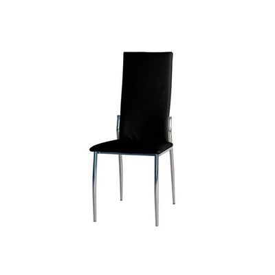 4 Chaises Noires Modernes Quadri Pu Achat Vente Chaise Noir Black Friday Le 29 11 Cdiscount