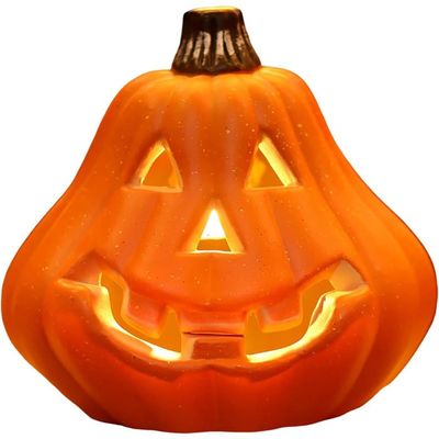 Bâtons De Lanterne Halloween Lumineuse LED - Décoration Extérieure Orange