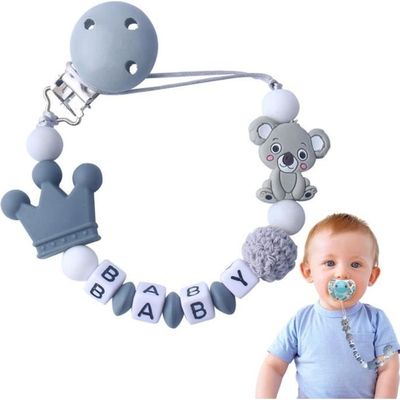 Lot de 4 Attache Sucette pour Bebe Accroche Tétine pour Garçon et Fille