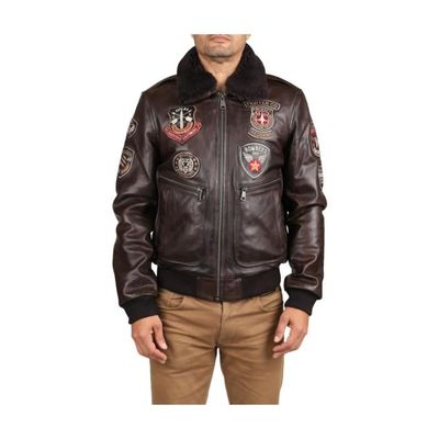 Blouson cuir redskins aviateur deals