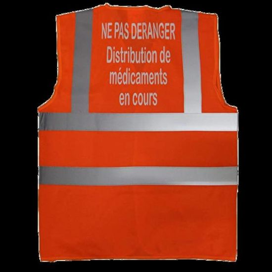 Gilet De Sécurité Lime Moto École - Haute Visibilité Avec Marquage Dos (3XL)