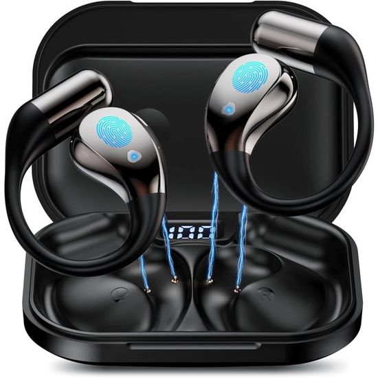 VEKJ Ecouteur Traducteur Instantané, 48H AI Traduction Vocale Instantanée Écouteurs avec 164 Langues et 6 Modes de Traduction, Oreillette Traduction Instantanée pour Voyage/Affaires/Études, Bleu