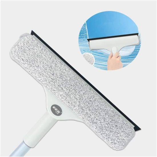 Raclette à Vitres avec Télescopique Manche, Nettoyeur Vitre Professionnel avec Raclette en Silicone et Brosse en Microfibres, adapté Nettoyeur Vitre de Voiture, des Douches Raclette à Vitres avec Télescopique Manche, Nettoyeur Vitre Professionnel avec Raclette en Silicone et Brosse en Microfibres, adapté Nettoyeur Vitre de Voiture, des Douches