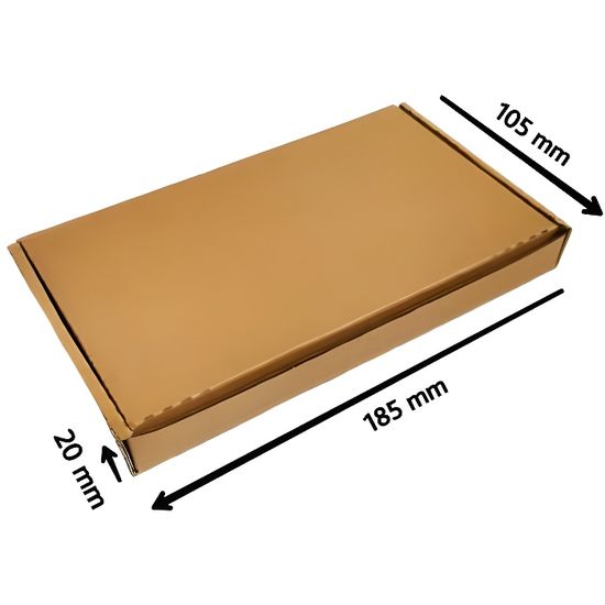 Boîte D'Expédition En Carton - Dimensions 165x125x20 Mm - Paroi Simple - Neuf