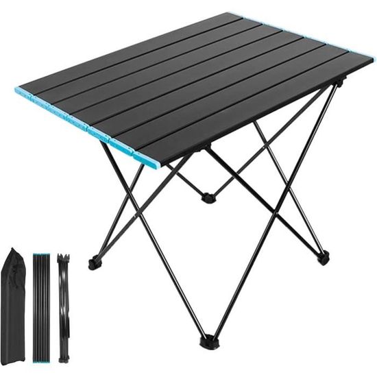 Table De Camping Pliante AKTIVE - Légère, Portable Avec Poignée - Idéale Pique-nique Et Barbecue