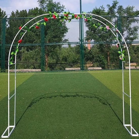 Arche De Jardin Blanche En Fer - 240x140x39 Cm, Montage Facile, Pour Plantes Grimpantes (roses, Lierre), Décoration Mariage - 12