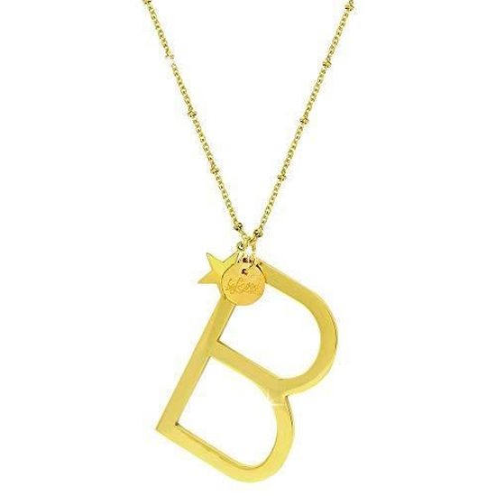 Collier Avec Pendentif Pour Femme En Acier Avec Initiale Pendentif Lettre Maxi Collier Avec Chaine Reglable Couleur Or B Achat Vente Sautoir Et Collier Collier Avec Pendentif