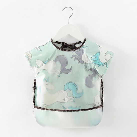 Bavoir Manches Longues Vicloon Bébé - Imperméable - Fixation Chaise Haute - 6-36 Mois