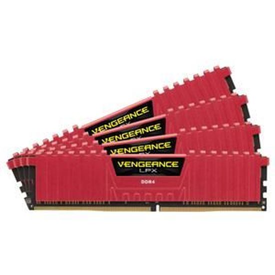 Corsair Vengeance LPX Series Low Profile 64 Go (4x 16 Go) DDR4 2133 MHz CL13 - Kit Quad Channel 4 barrettes de RAM DDR4 PC4-17000…