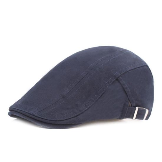 Casquette Plate Denim Coton - Tour De Tête 58-60cm - Réglable - Style Unisexe