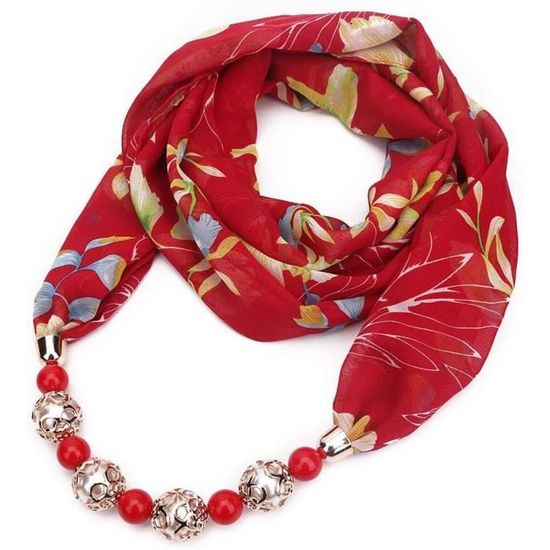 Pendentif Bijoux collier coeur cristal diamant rouge argenté femme