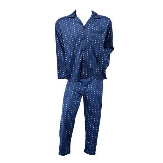 Pyjama Homme OZABI Long Eco Boutonne Double Polaire Confortable et Fantaisie 3953 1006 pyjama boutonne eco marine Cdiscount Pret a Porter