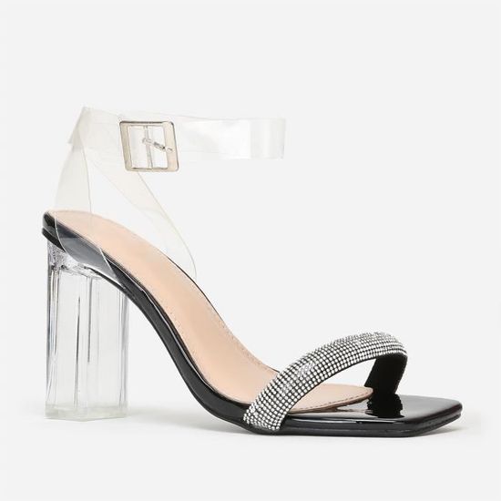 Sandale avec talon transparent online