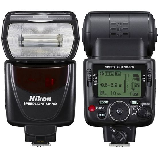 Flash amovible à griffe - NIKON SB-700 - Zoom motorisé et écran LCD - Filtre inclus
