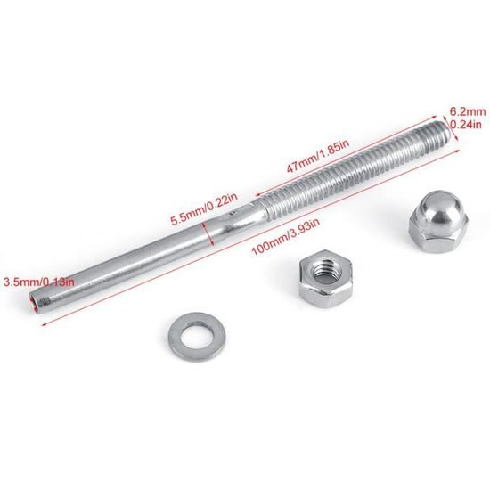 Pilikoll 10 Pièces Câble Acier Inoxydable 50cm X 2mm Avec Mousquetons - Chaîne Sécurité Double Boucle