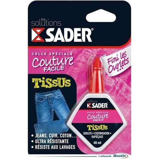 SADER Colle tissus Fini les ourlets - 40 ml