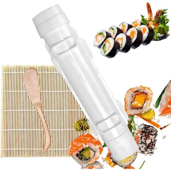 Sushi Maker Appareil a Sushi, Kit a Sushi Machine Sushi Bazooka et en forme  d'onigiri multifonction, Appareil et Moules à Sush[73] - Cdiscount Maison