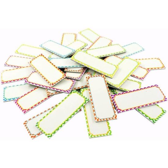 Étiquettes Magnétiques Effaçables à Sec - 40 Pièces 5x10 Cm - Pour Tableau Blanc Ou Frigo - Réutilisables