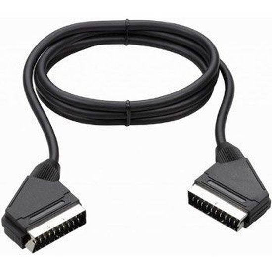 Câbl Audio/vidéo Péritl, Mâl - Mâl, 1,50m, Noir Au