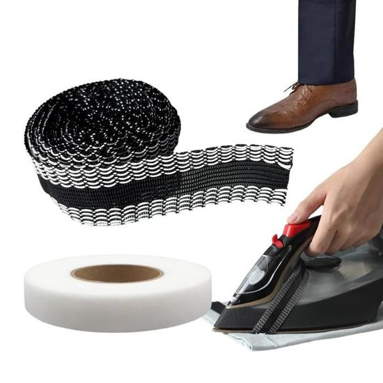 Ruban Thermocollant Pour Ourlets - 64m X 40mm, Transparent, Fixation Rapide Au Fer à Repasser, Inclus Un Mètre Ruban