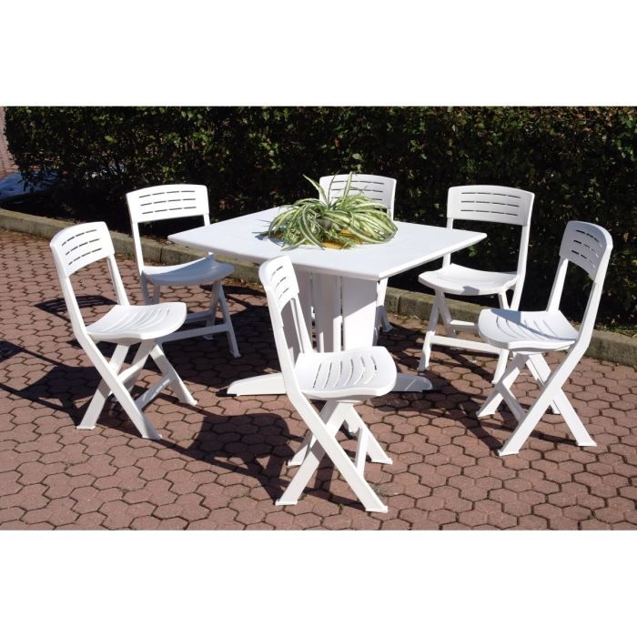FIJI Lot de 6 chaises de jardin en résine pliable  Achat / Vente