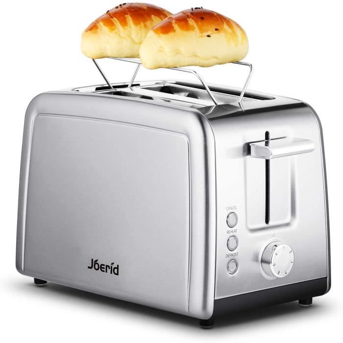 Grillepain 2 tranches joerid en acier inoxydable avec grille de