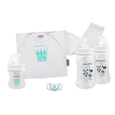 BEBE CONFORT Coffret cadeau Edition limitée Once Upon a Time - 1 biberon 140ml + 2 biberons 270ml + 1 sucette Dental Safe + 1 body