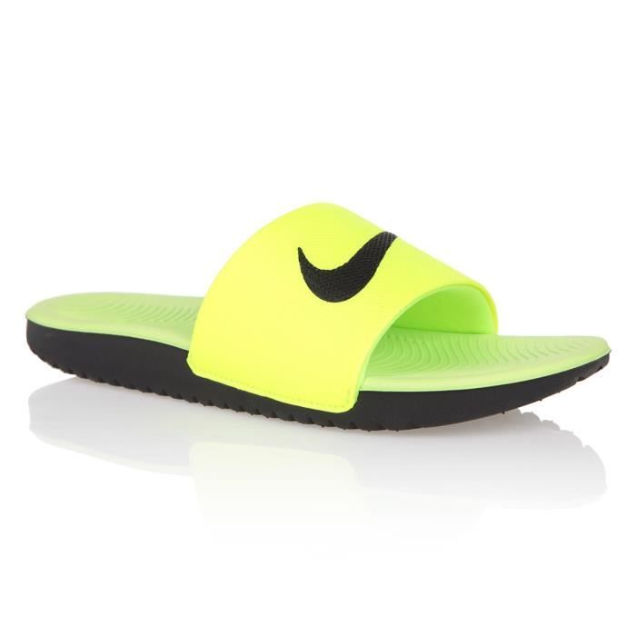 NIKE Mules Kawa Slide Gar on Jaune et noir Cdiscount Chaussures