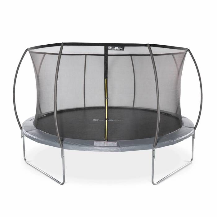 Trampoline rond Ø 430cm gris avec filet de protection intérieur - Venus Inner – Nouveau modèle - trampoline de jardin 4,30m 430 cm