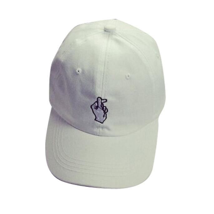 Casquettes de mode pour adultes casquettes de baseball casquettes réglables de doigt de hip hop blanc YJJ60510383WH_Fenzhinq