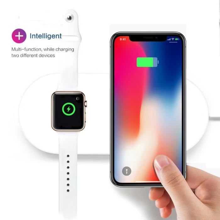 Qi chargeur sans fil rapide Support de support pour Apple iPhone 4 pour regarder XS - XS MAX - XR 5786ZNSB