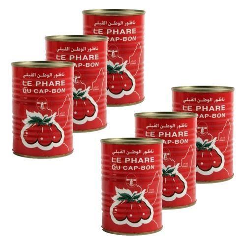 Lot 6X Double concentré de tomate - Le Phare du Cap Bon - conserve 400g (1-2)