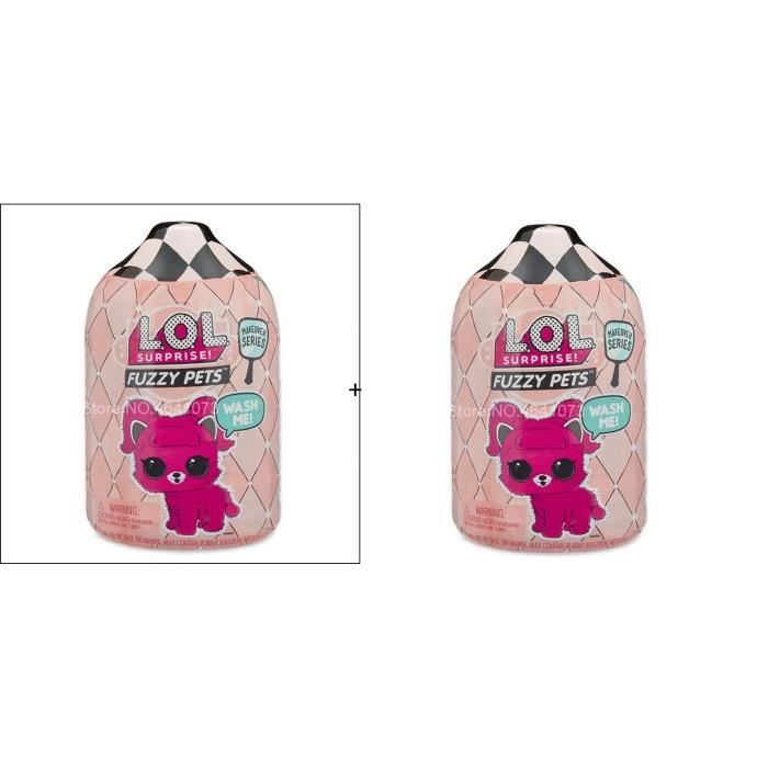 VENDEUR PRO FRANCAIS LOT 2 FUZZY PETS POUPEE LOL SURPRISE ANIMAL CAPSULE BOULE AVEC ACCESSOIRES