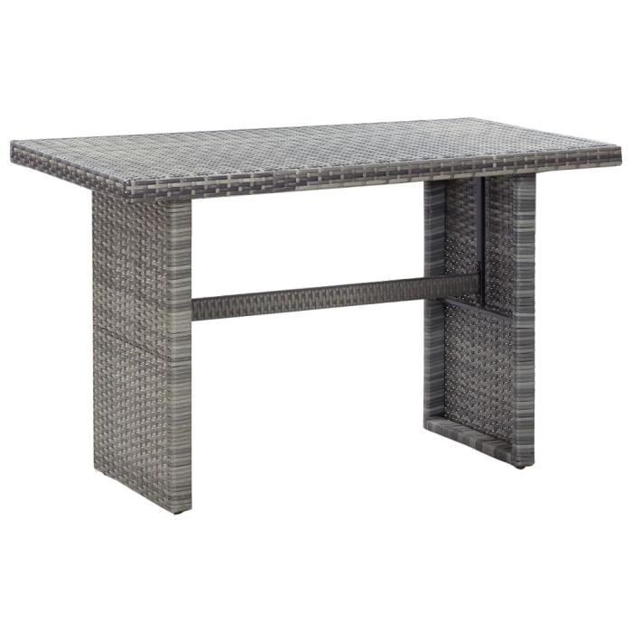 Magnifique Table de jardin Décor - Table de bistro Table de salle à manger de jardin Anthracite 110x60x67 cm Résine tressée @62410