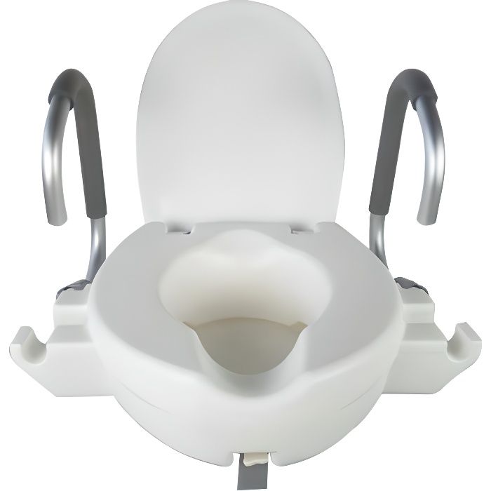 Rehausseur toilette - Réhausse WC - Couvercle, accoudoirs amovibles - Hauteur 10 et assise: 40 cm - Alcalá - Mobiclinic