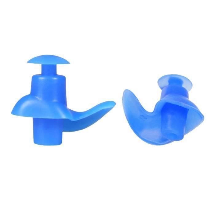 5 paires de bouchons d'oreille étanches en silicone réutilisable doux piscine accessoires de BOULES QUIES-BOUCHONS D'OREILLES