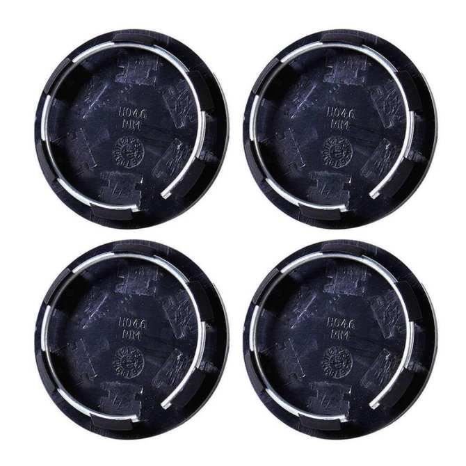 Lot De 4 Cache-moyeux Noirs 50mm - Pour Jantes Alliage - Diamètre Extérieur 50mm