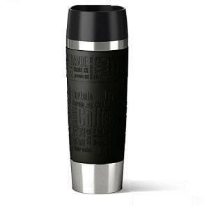TRAVEL MUG 0,5L REVETEMENT SILICONE NOIR - EMSA
