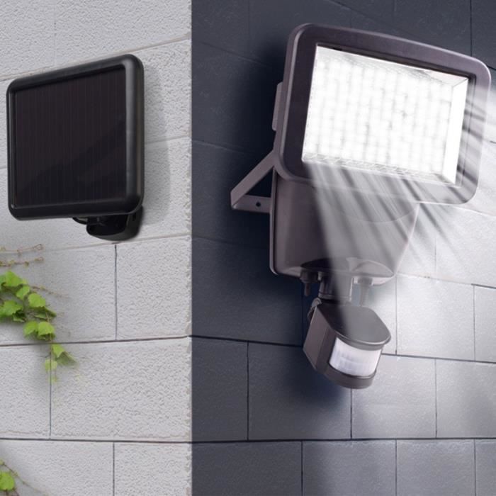 Projecteur solaire 120 led avec détecteur de mouvement