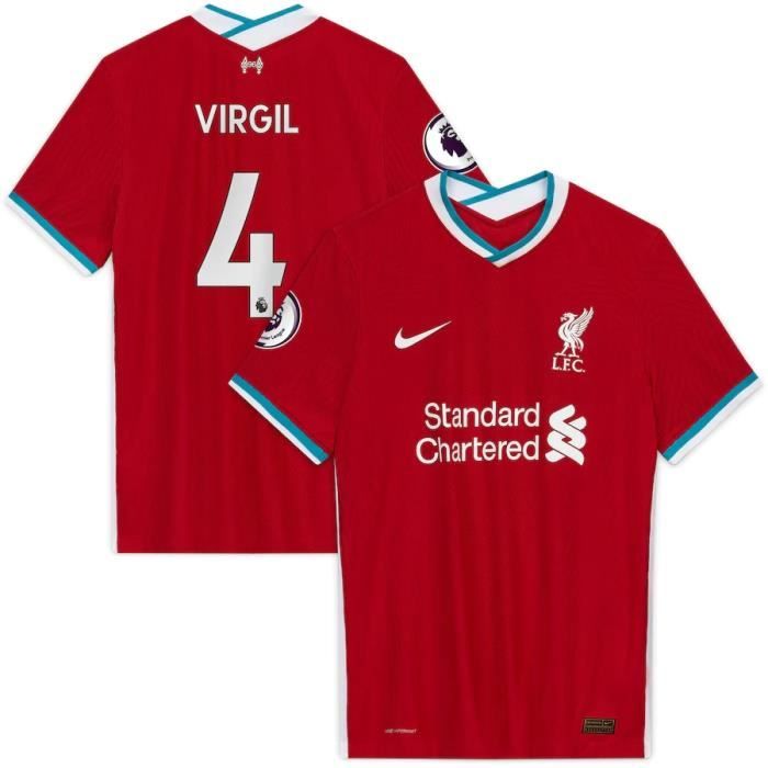 Nouveau Maillot Domicile Liverpool Maillot de Foot 4 Virgil Van Dijk 2020 2021 Pas Cher pour Homme