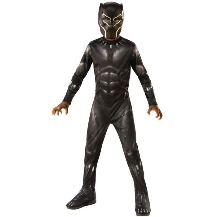 RUBIE'S. Déguisement de Black Panther Noir de Marvel pour enfant. 8 ans. Enfant