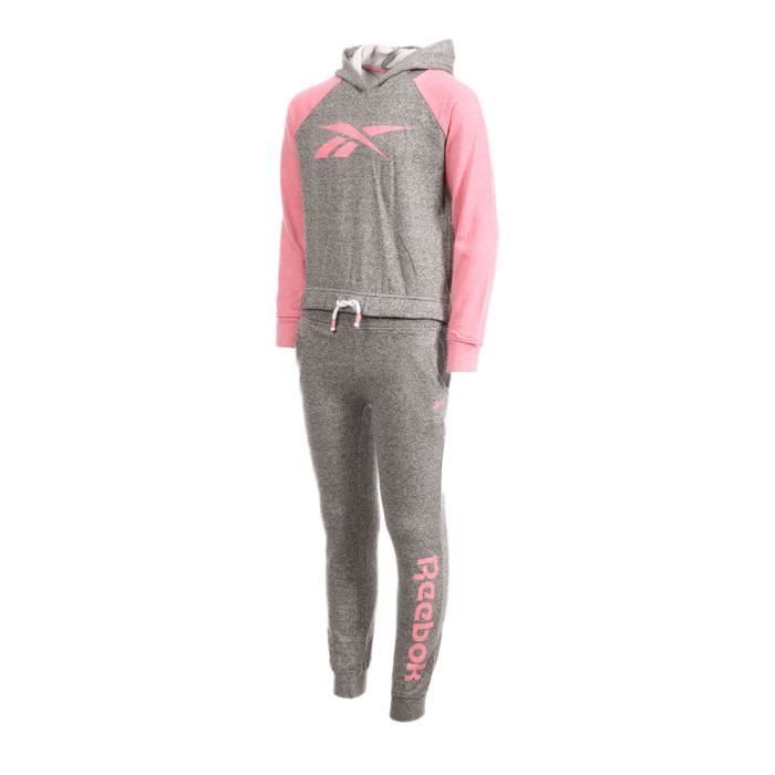 Ensemble de survêtement Gris/Rose Fille Reebok Orchid