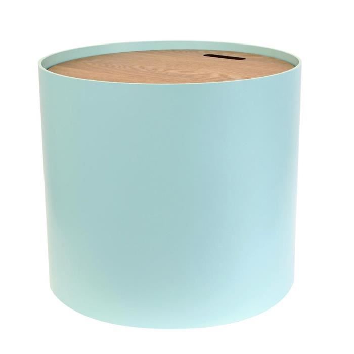 Table coffre vert - Dim : 43 x 38 x 48 cm