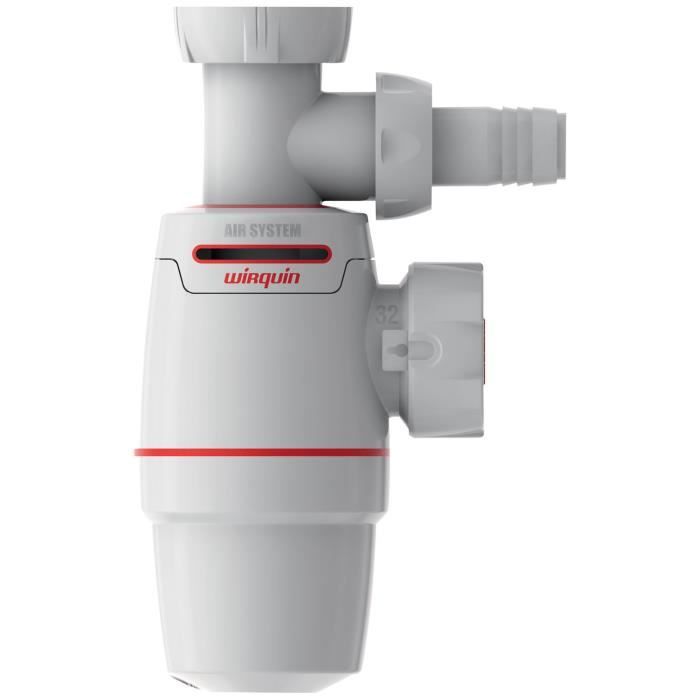 WIRQUIN - Siphon de lavabo Néo Air Ø32 mm + prise Machine à laver