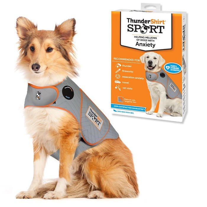 Meilleurs prix pour Manteau - blouson Thundershirt - SPTGL-T01 - Dogs Veste Anti-anxiete pour Chien, Platine, Taille L 18,6 a 29 kg