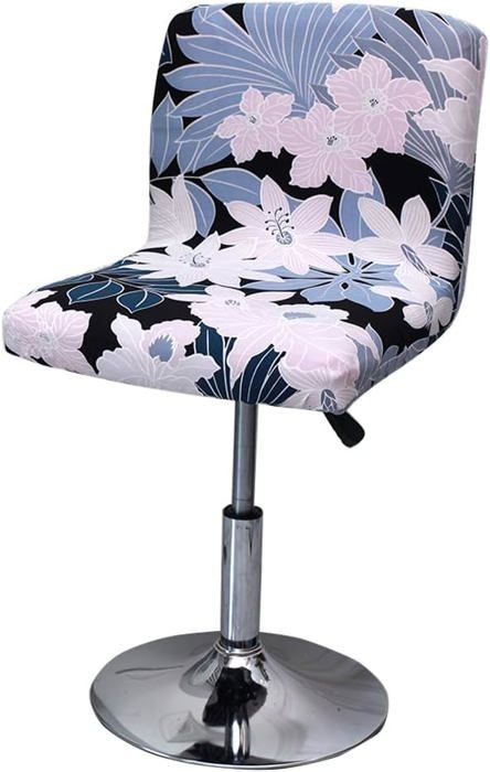 2 Housses De Tabouret De Bar Rondes 30,5-35,6 Cm - Gris Clair - Protection Élastique Lavable