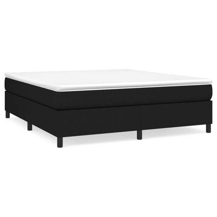 Excellent Cadre de lit - 2 places pour adulte - noir 180x200 cm tissu - matelas non inclusTOPBF348731415